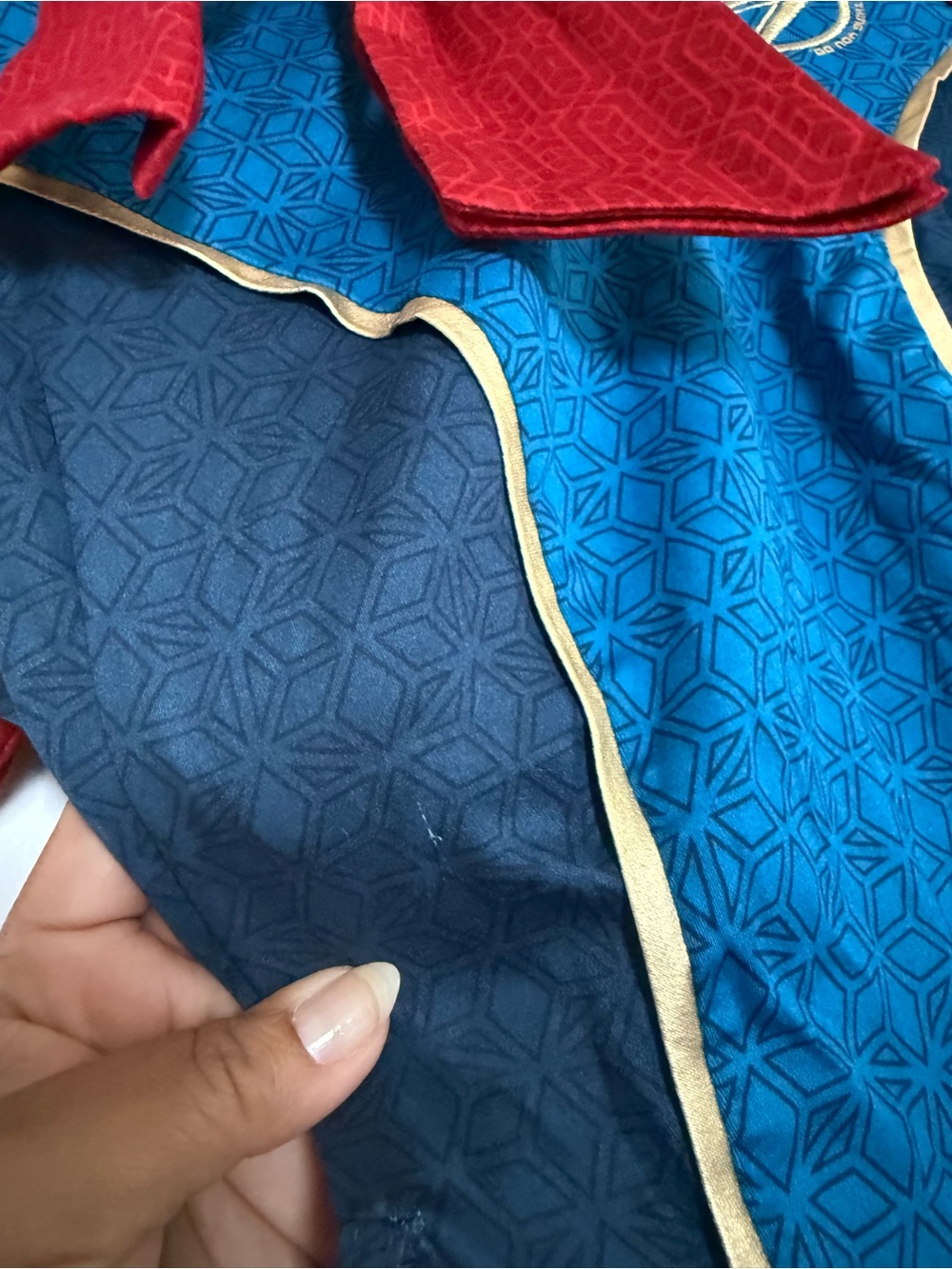 Marvel Blue and Red Superhero Dress with Gold Accents - Picture 5 of 6